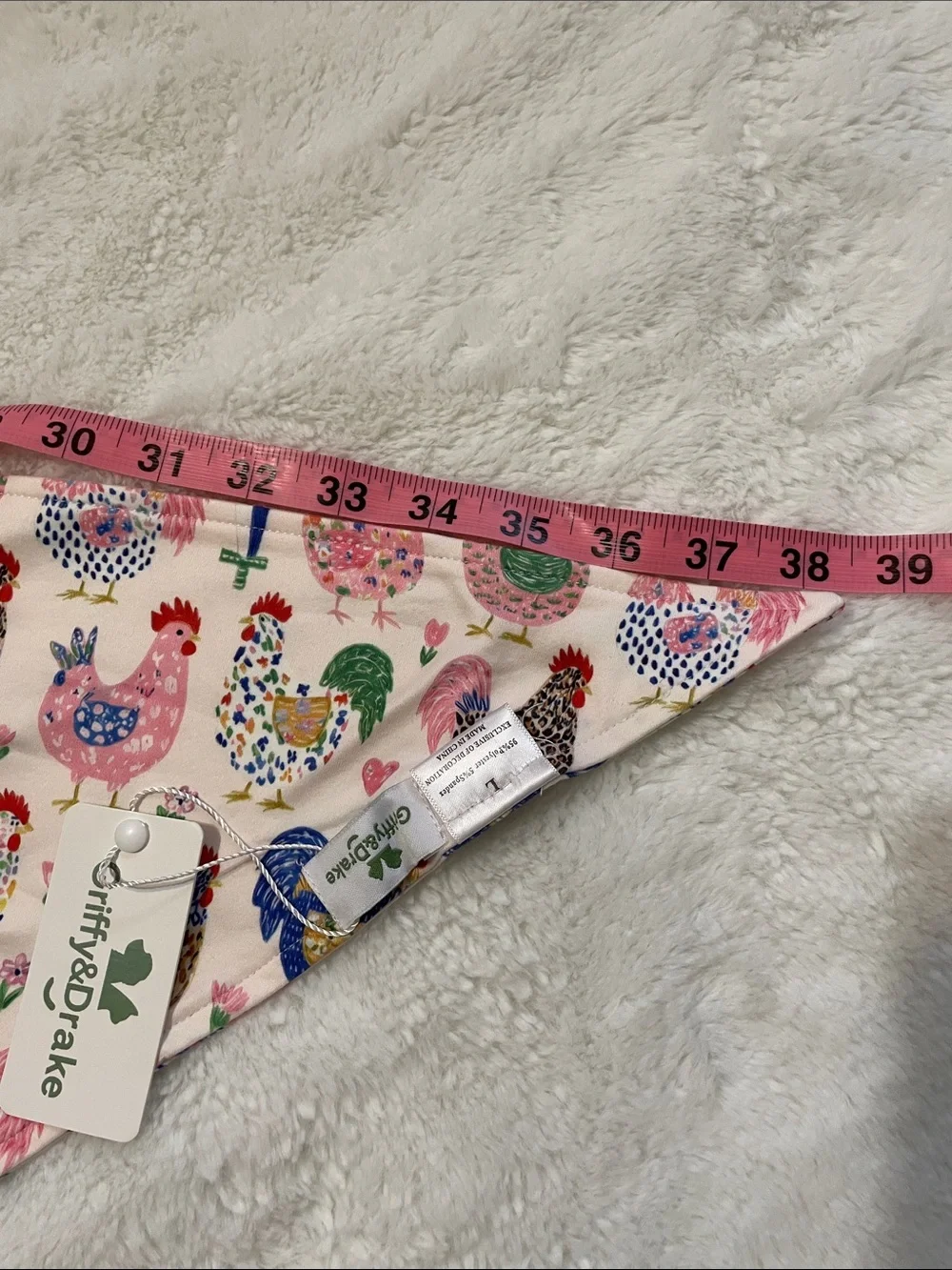 Boutique Pet Bandana Chicken Print